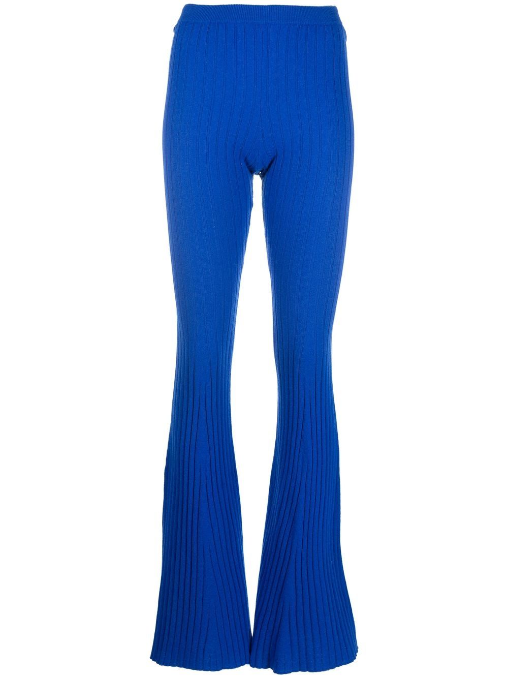 ribbed flared trousers