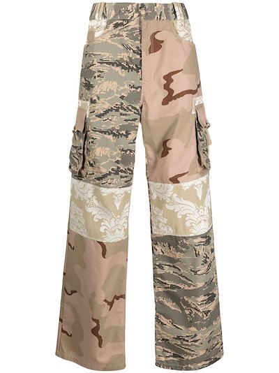 Marine Serre - patchwork cargo trousers