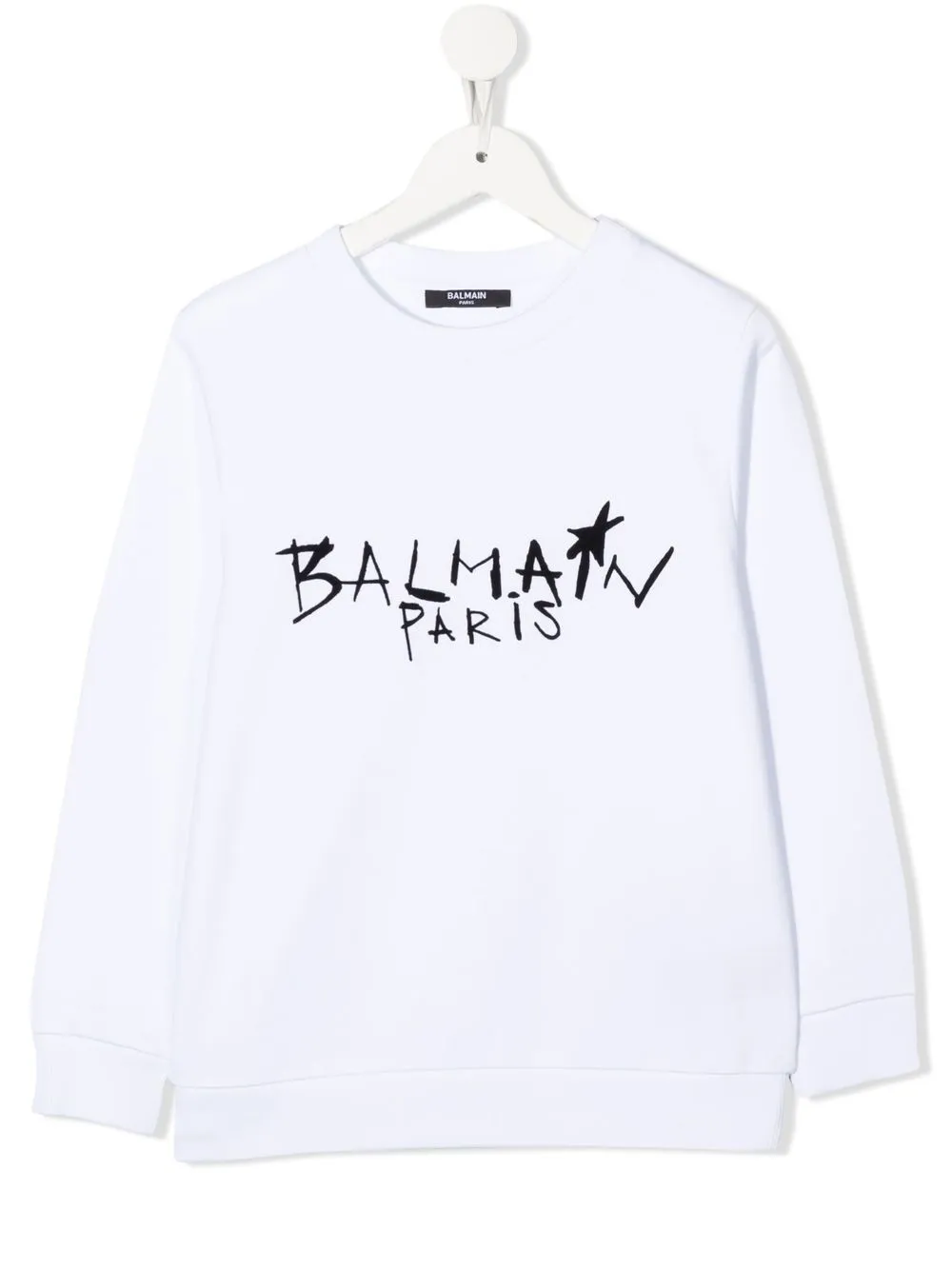 

Balmain Kids sudadera con logo estampado - Blanco