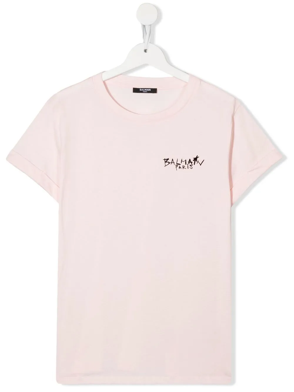 

Balmain Kids playera con logo estampado en el pecho - Rosado