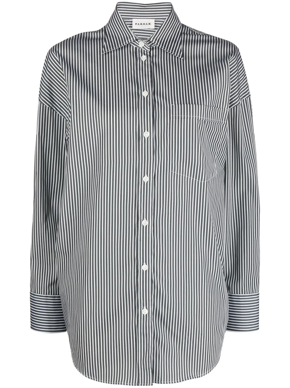 

P.A.R.O.S.H. camisa Camicia a rayas con botones - Verde