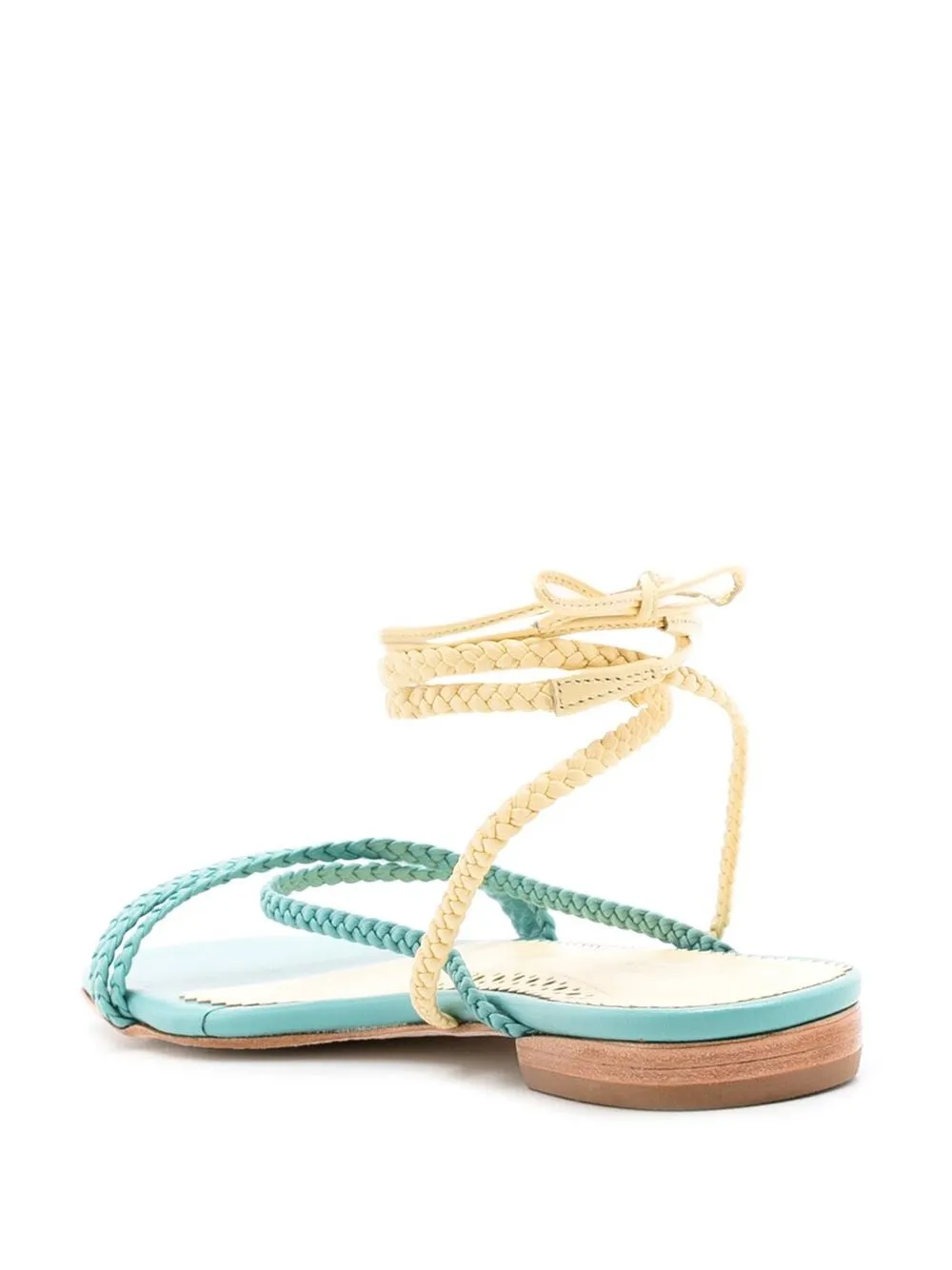  Sarah Chofakian Courtney Flat Sandals - Blue 