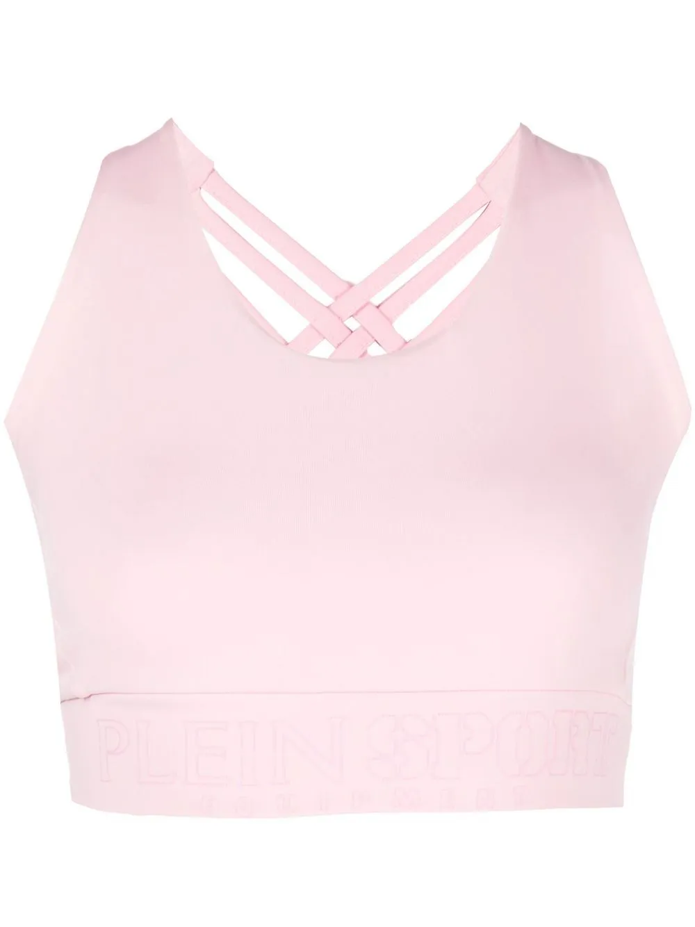 

Plein Sport bra deportivo con banda del logo - Rosado