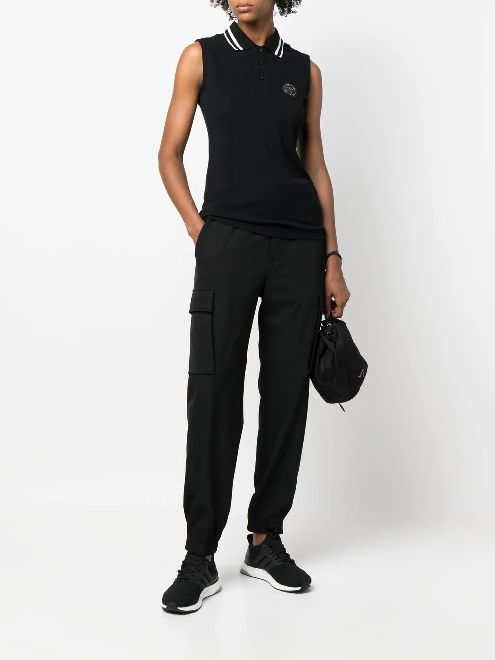Plein Sport Poloshirt met logopatch - Zwart