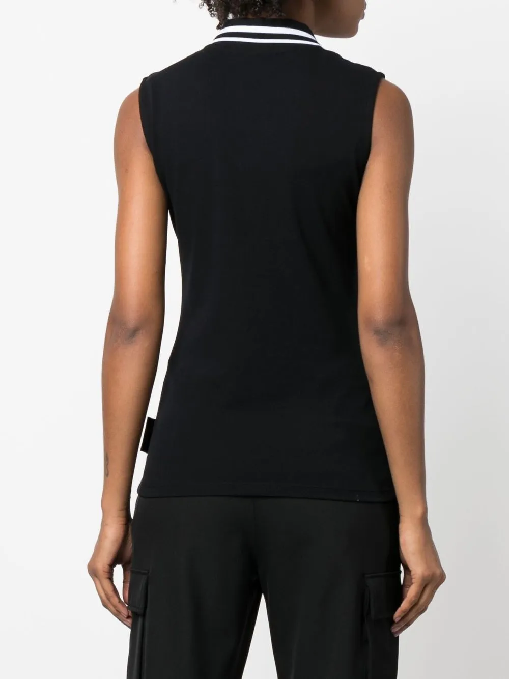 Plein Sport Logo-patch Polo Shirt In Black