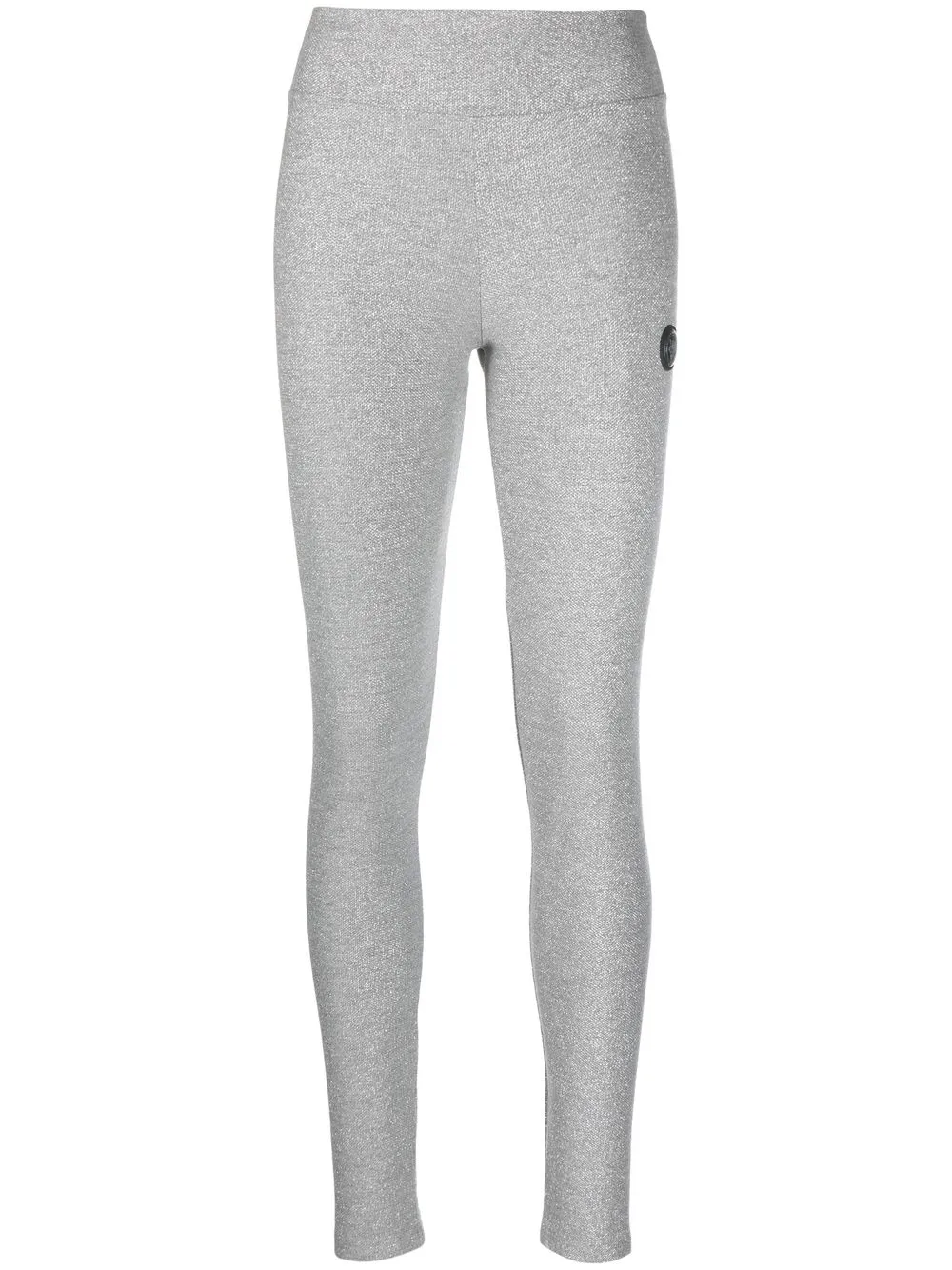 

Plein Sport leggins metalizados con parche del logo - Gris