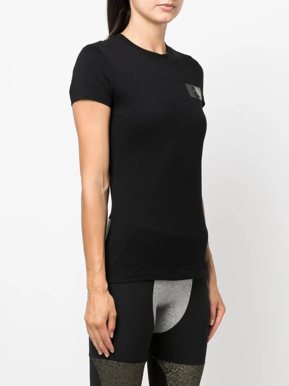  Plein Sport T Shirt Mit Logo Print   Schwarz 