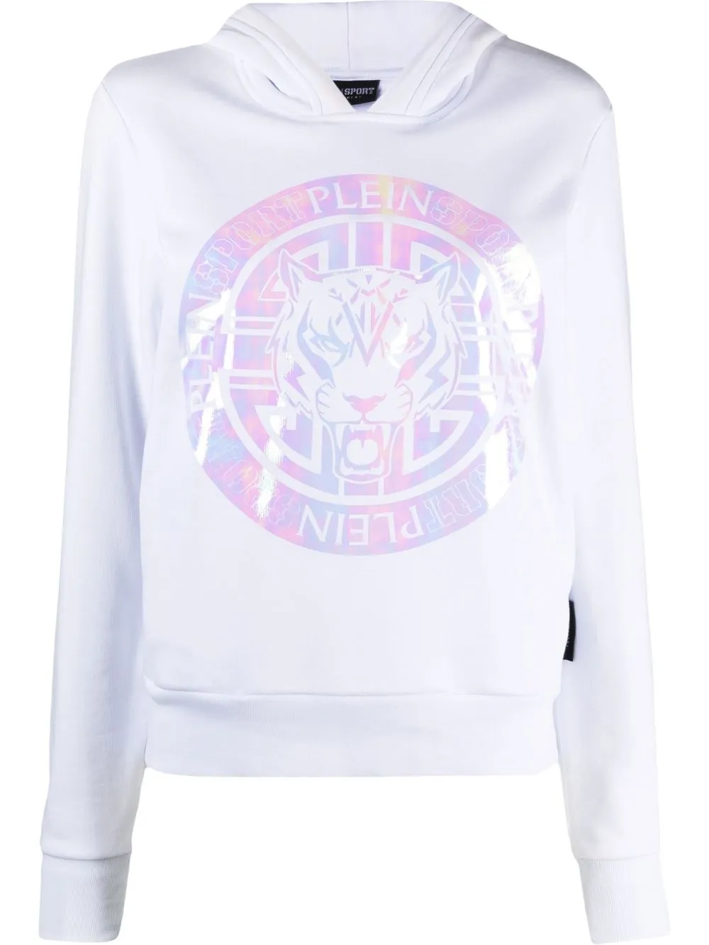 

Plein Sport hoodie con logo tornasolado - Blanco