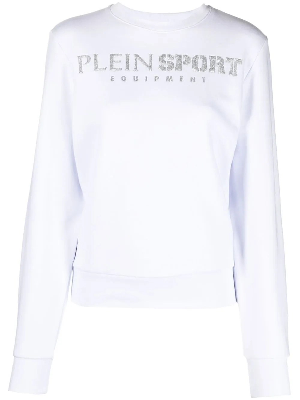 

Plein Sport glitter-logo crew-neck sweatshirt - White