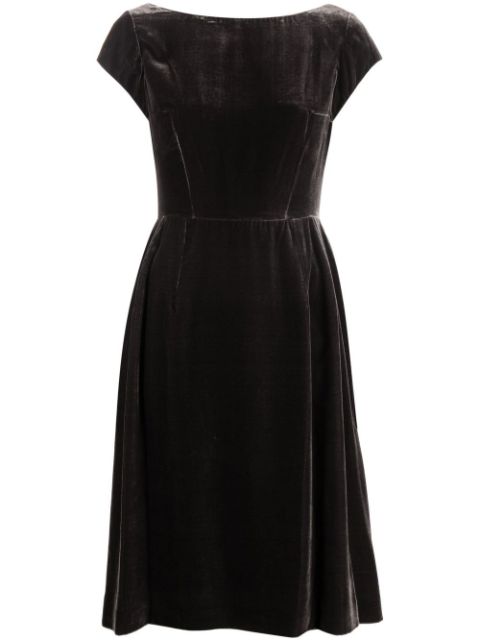 ASPESI cap-sleeve velvet-effect dress