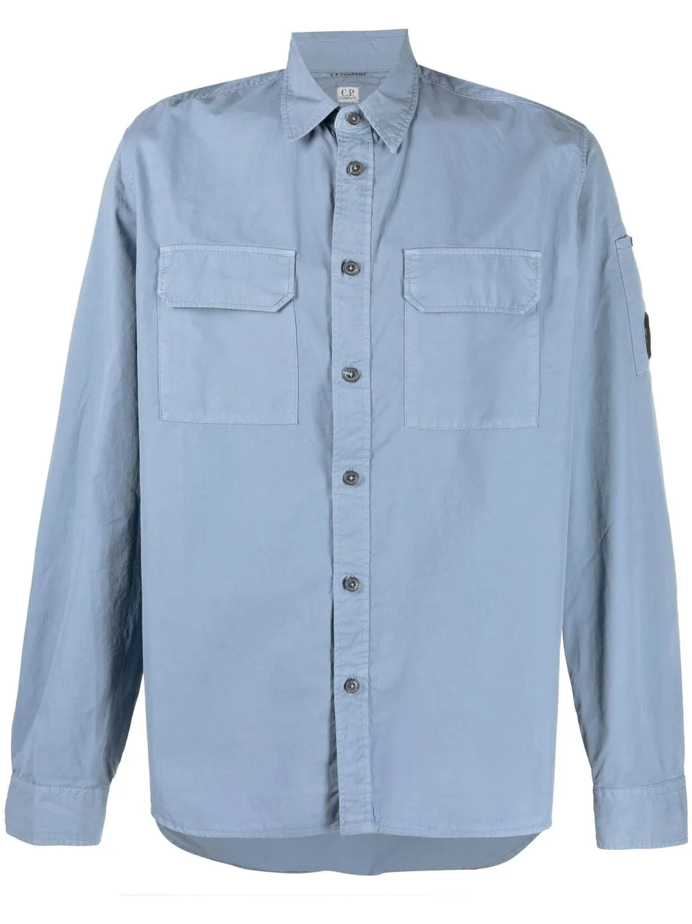 

C.P. Company Lens-detail cotton shirt - Blue