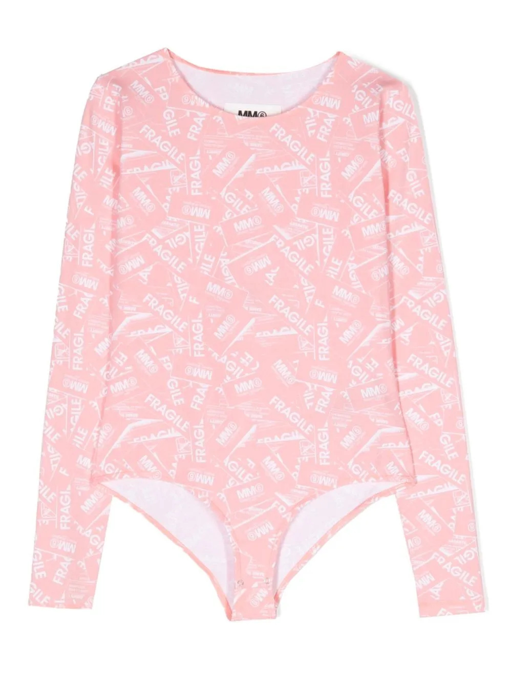 

MM6 Maison Margiela Kids TEEN all-over graphic print bodysuit - Pink