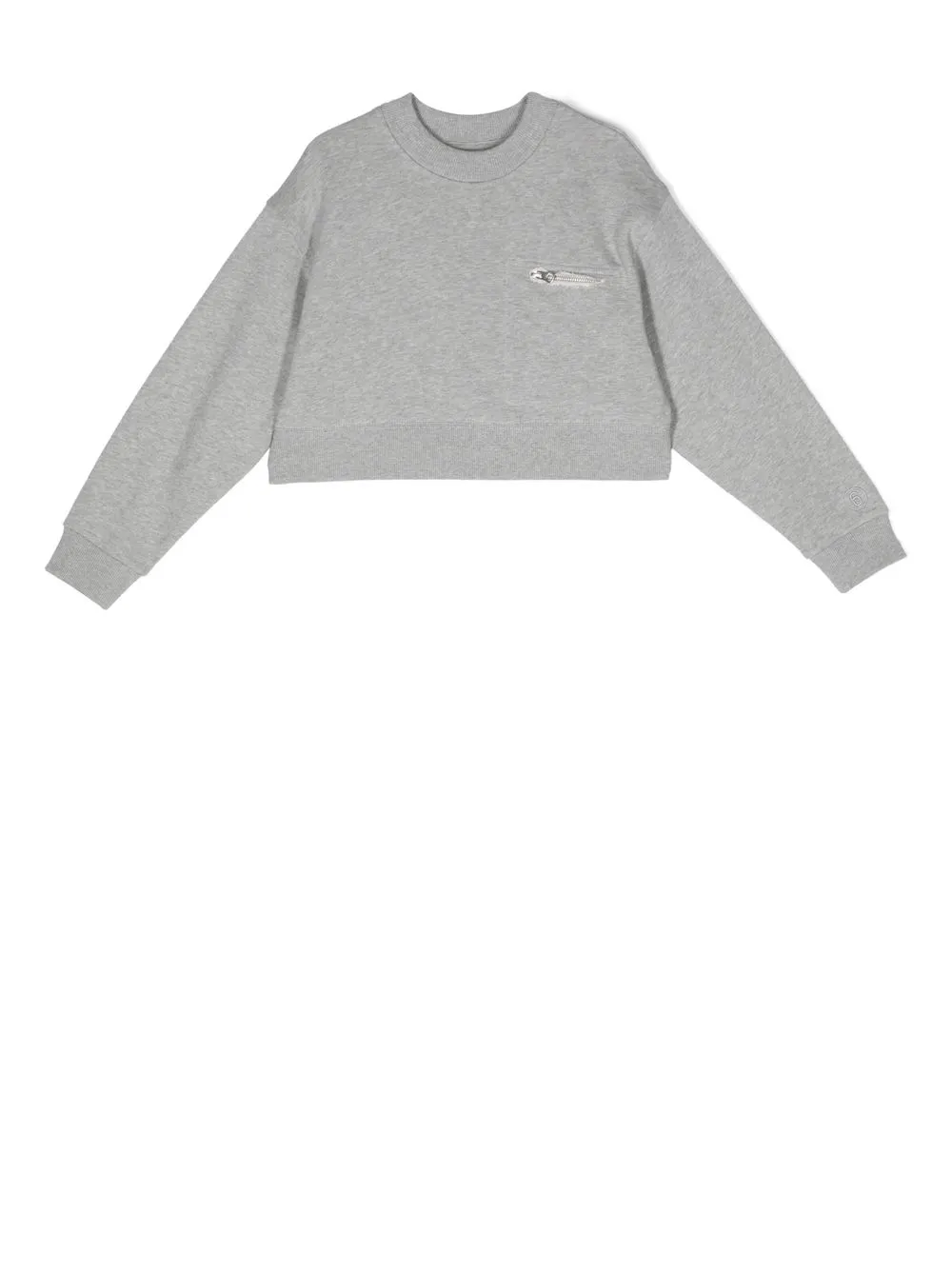 

MM6 Maison Margiela Kids sudadera con detalle de cierre - Gris