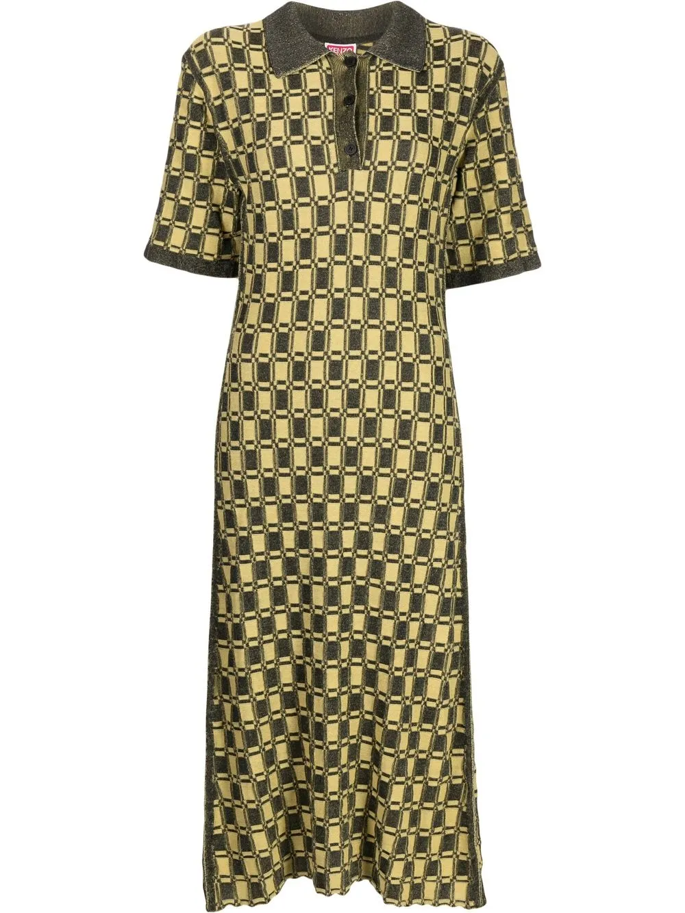 

Kenzo jacquard polo dress - Yellow