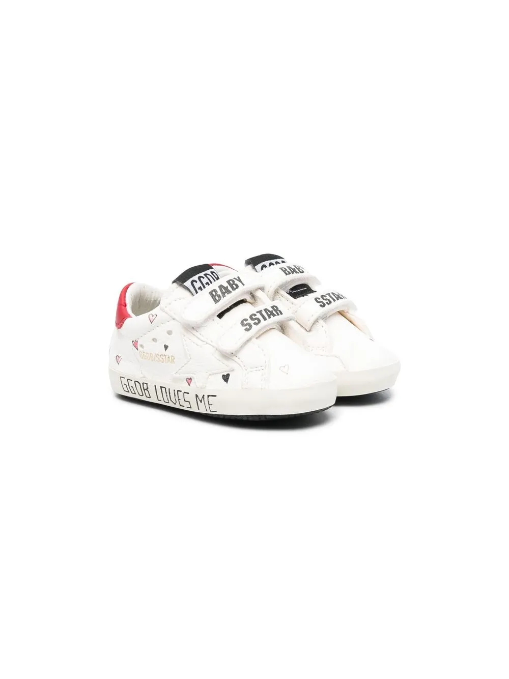 

Golden Goose Kids tenis con doble tira autoadherente - Blanco