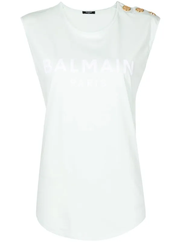 balmain sleeveless shirt