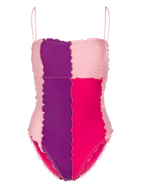 sherris traje de baño con diseño color block