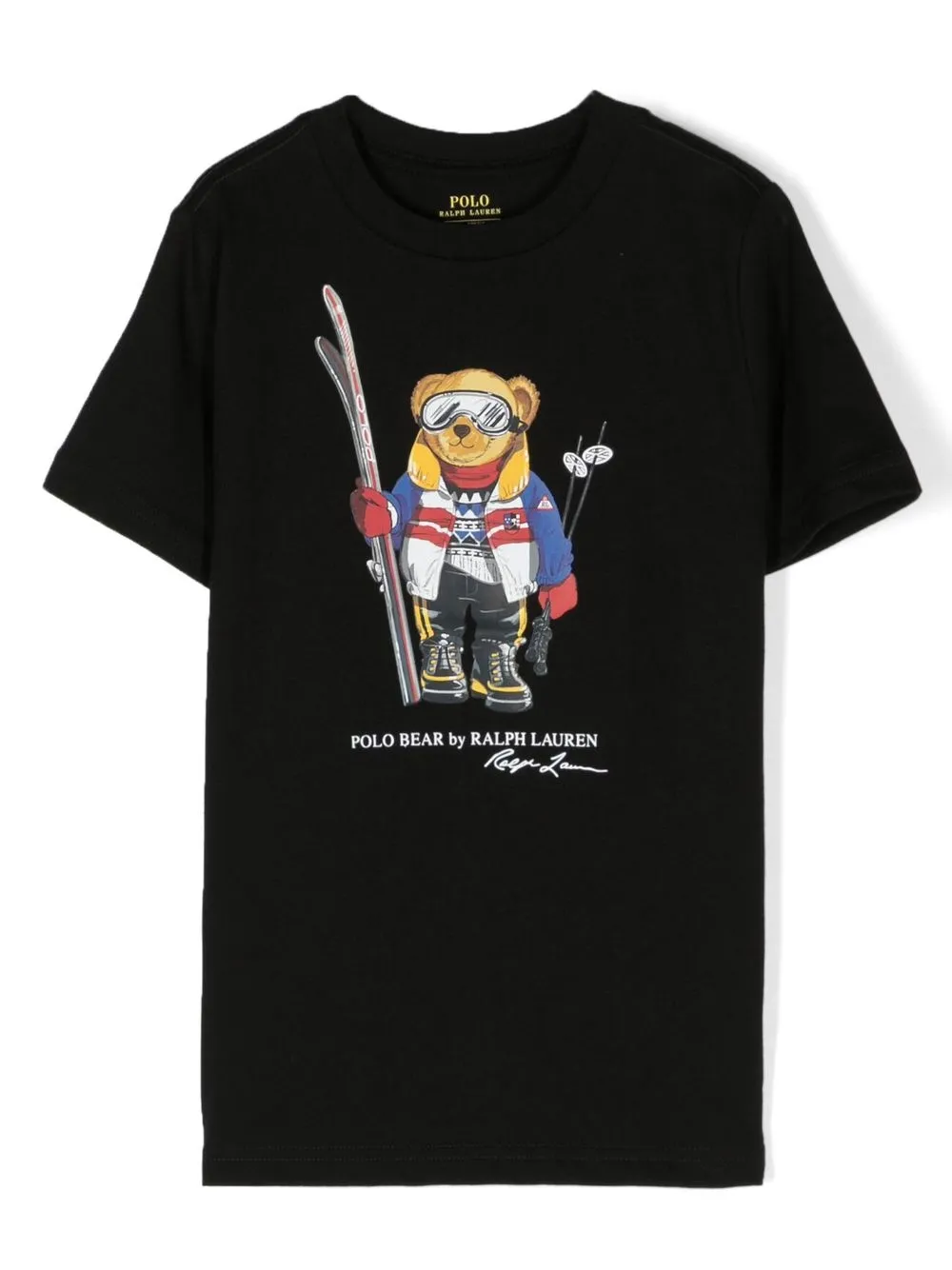 

Ralph Lauren Kids playera con motivo Polo Bear - Negro