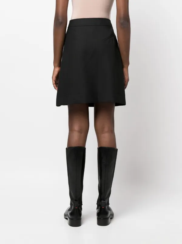 Button up clearance black skater skirt