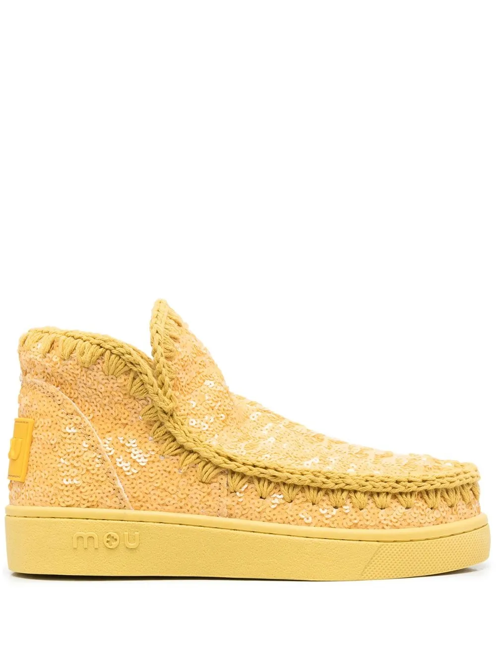 

Mou chunky sequin-embellished boots - Yellow