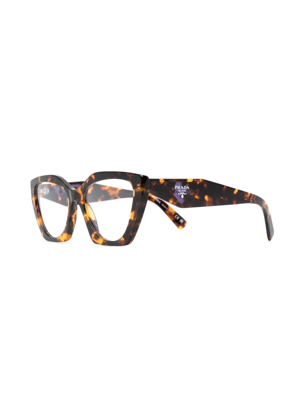 Prada Eyewear Bril met vierkant montuur - Bruin