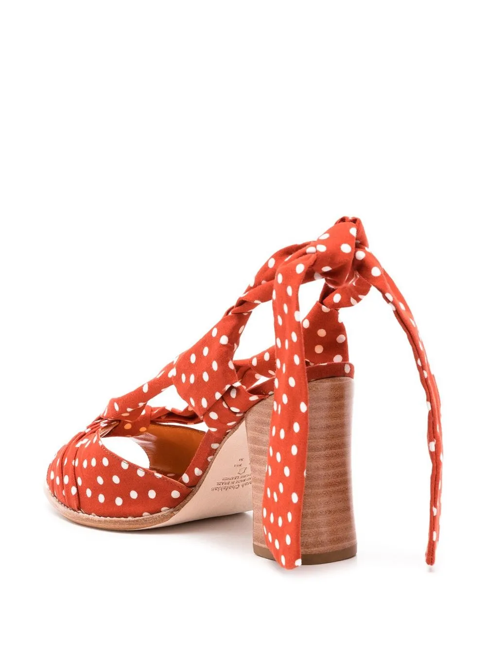 Sarah Chofakian Frida Ankle-tie 90mm Sandals In Brown
