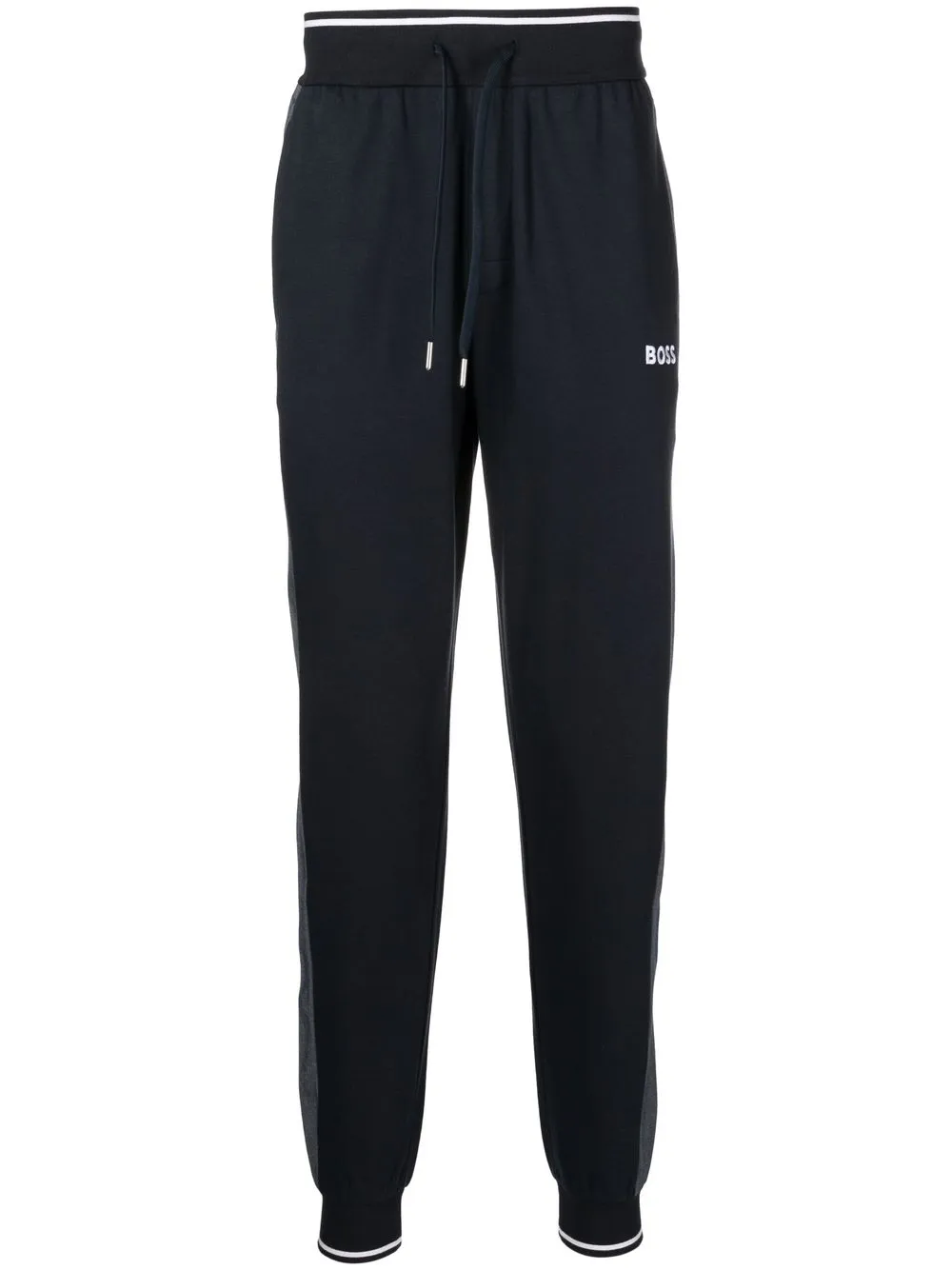 

HUGO contrast panel cotton-blend track pants - Blue