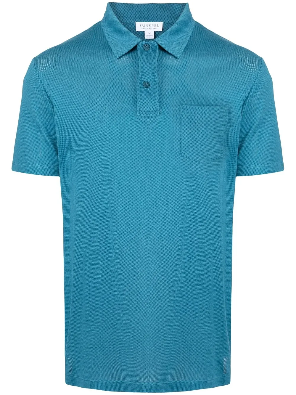 

Sunspel playera tipo polo manga corta - Azul