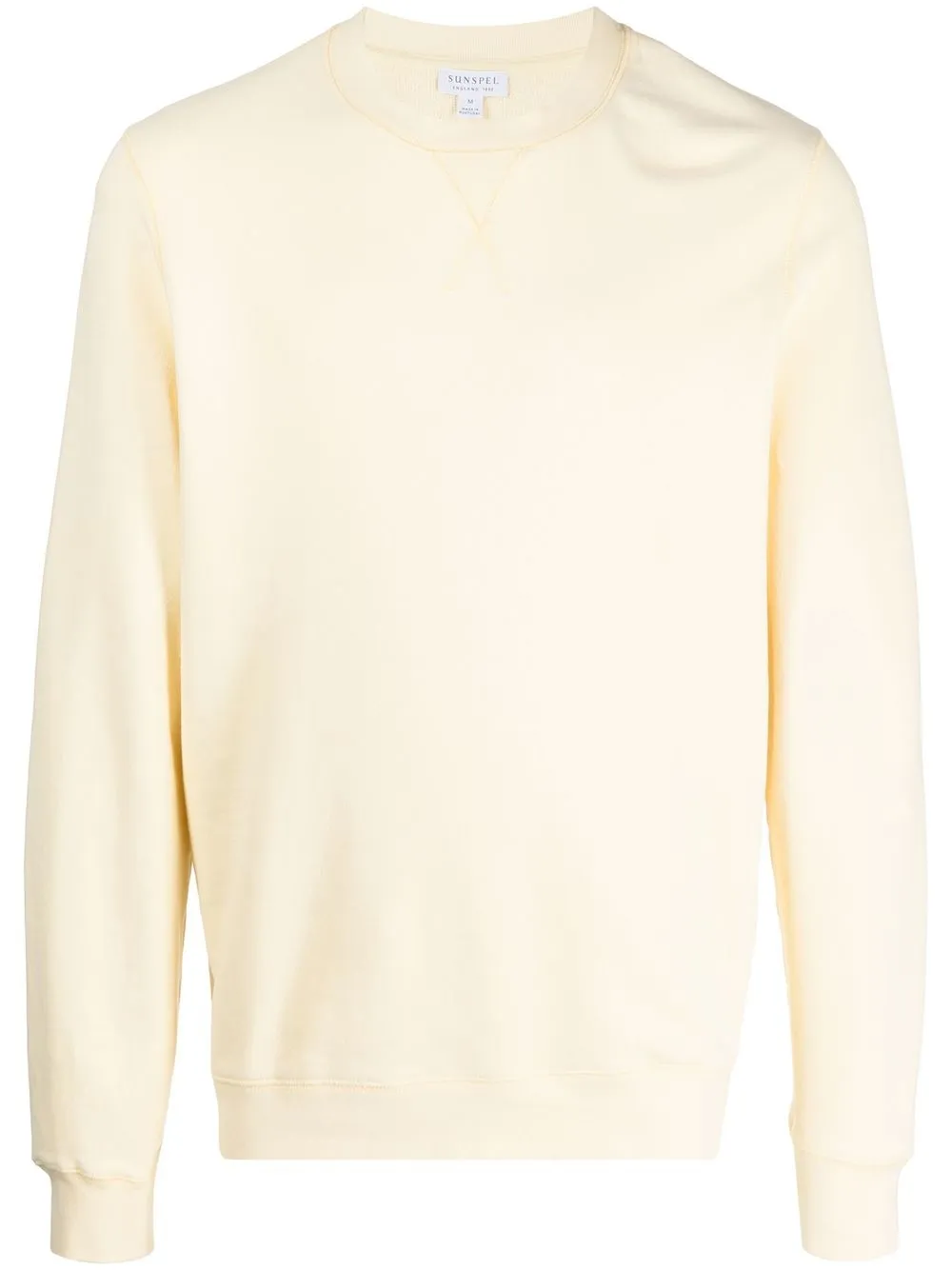 

Sunspel crew-neck cotton sweatshirt - Yellow