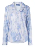 Desmond & Dempsey tie-dye print pajama set - Blue