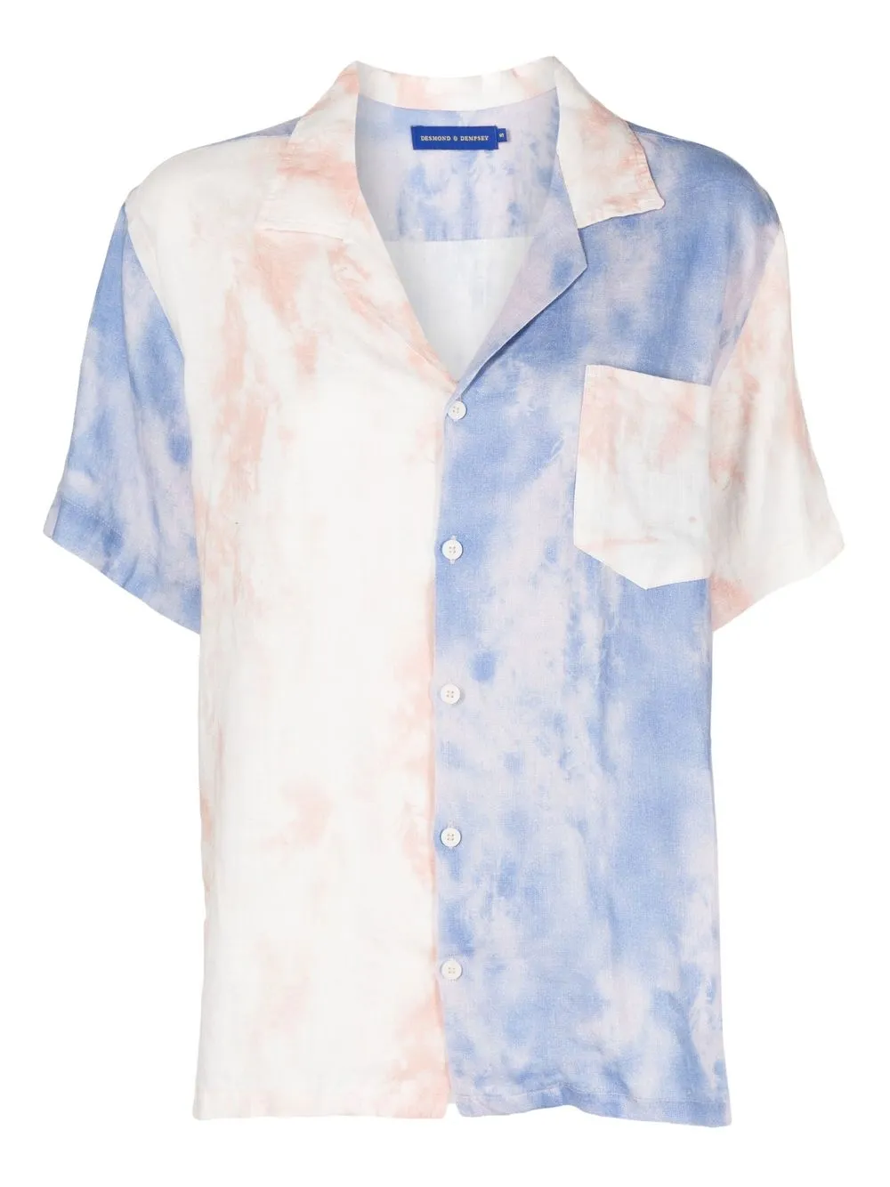 

Desmond & Dempsey camisa con cuello cubano - Azul