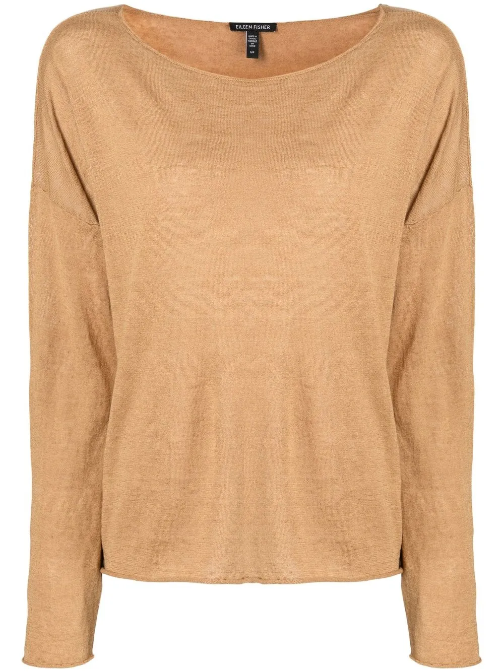 

Eileen Fisher long-sleeve flared top - Brown