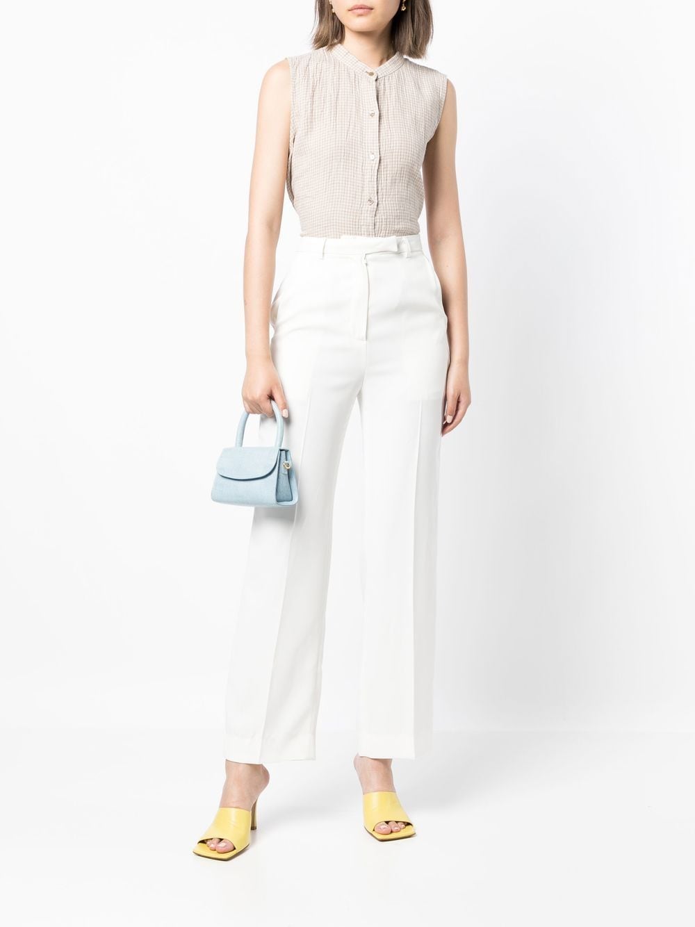 Image 2 of Eileen Fisher 버튼 업 민소매 셔츠
