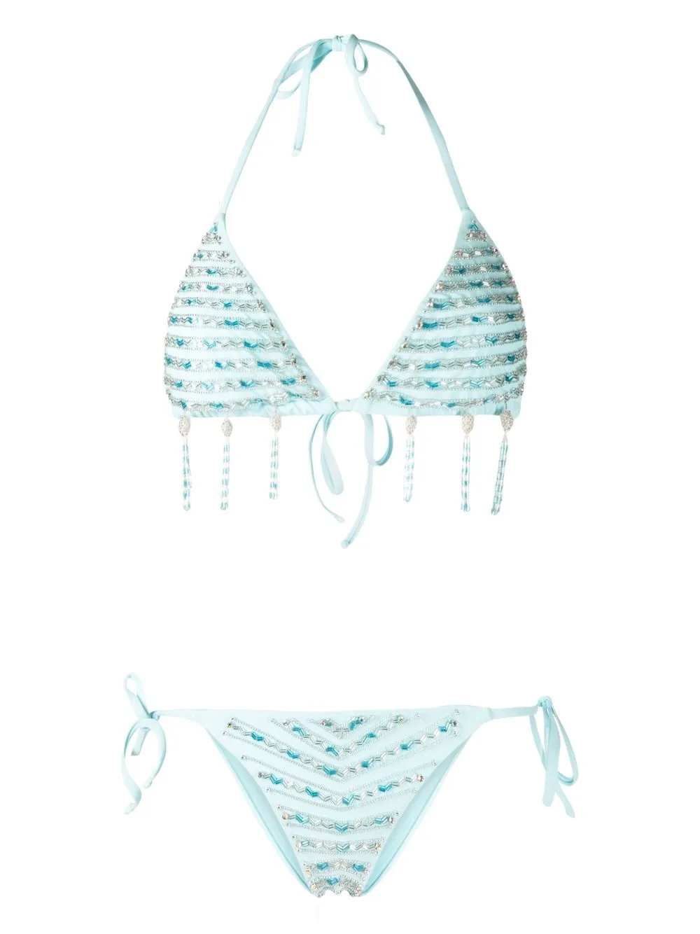 

Oceanus B Claudette embellished bikini - Blue