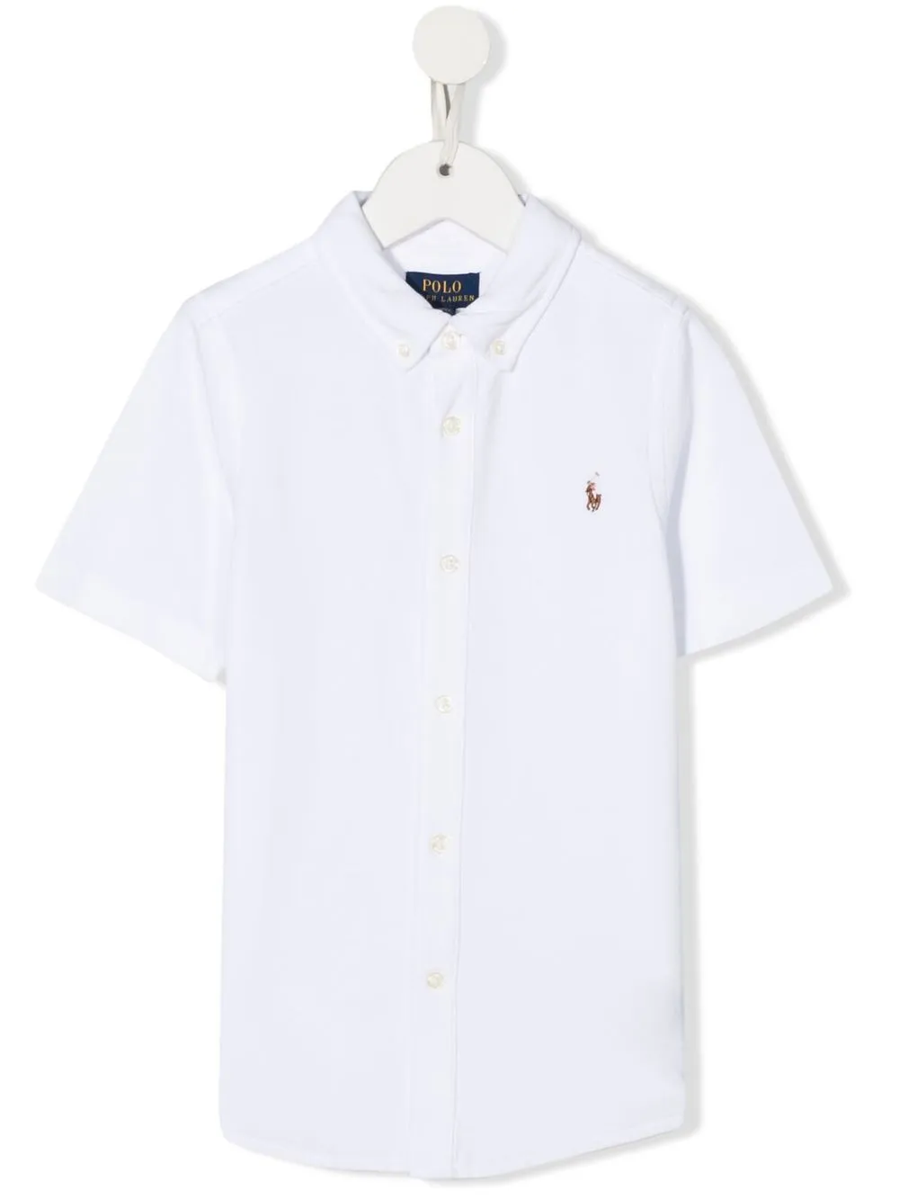 

Ralph Lauren Kids camisa manga corta con logo bordado - Blanco