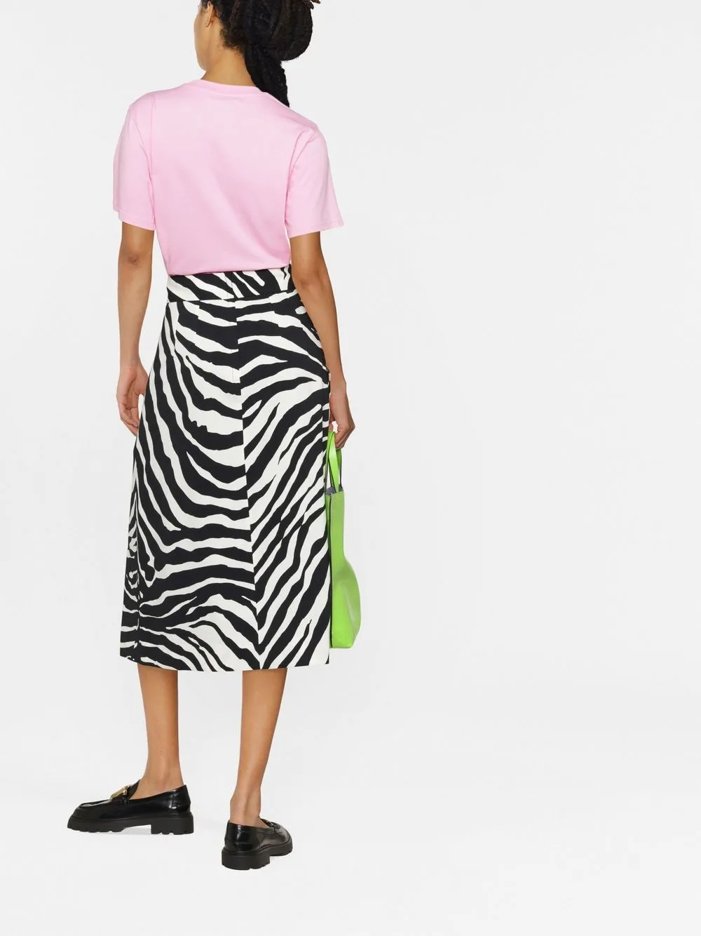 Msgm T-shirt With A Basic Line With Brushed Logo In Rosa