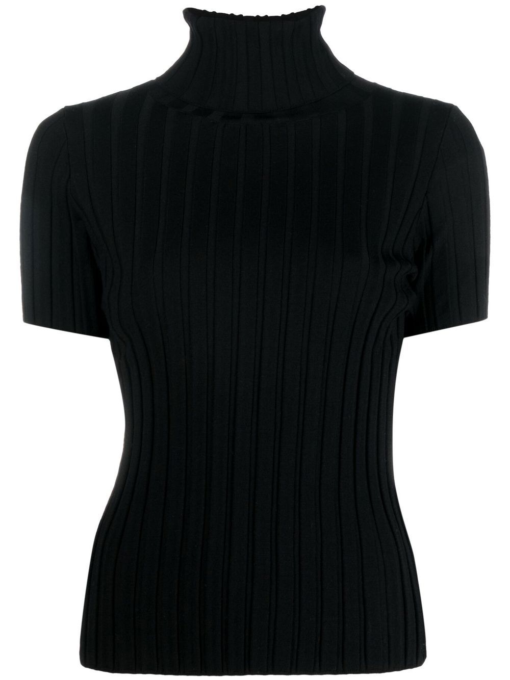 

ASPESI short-sleeve ribbed-knit jumper - Black