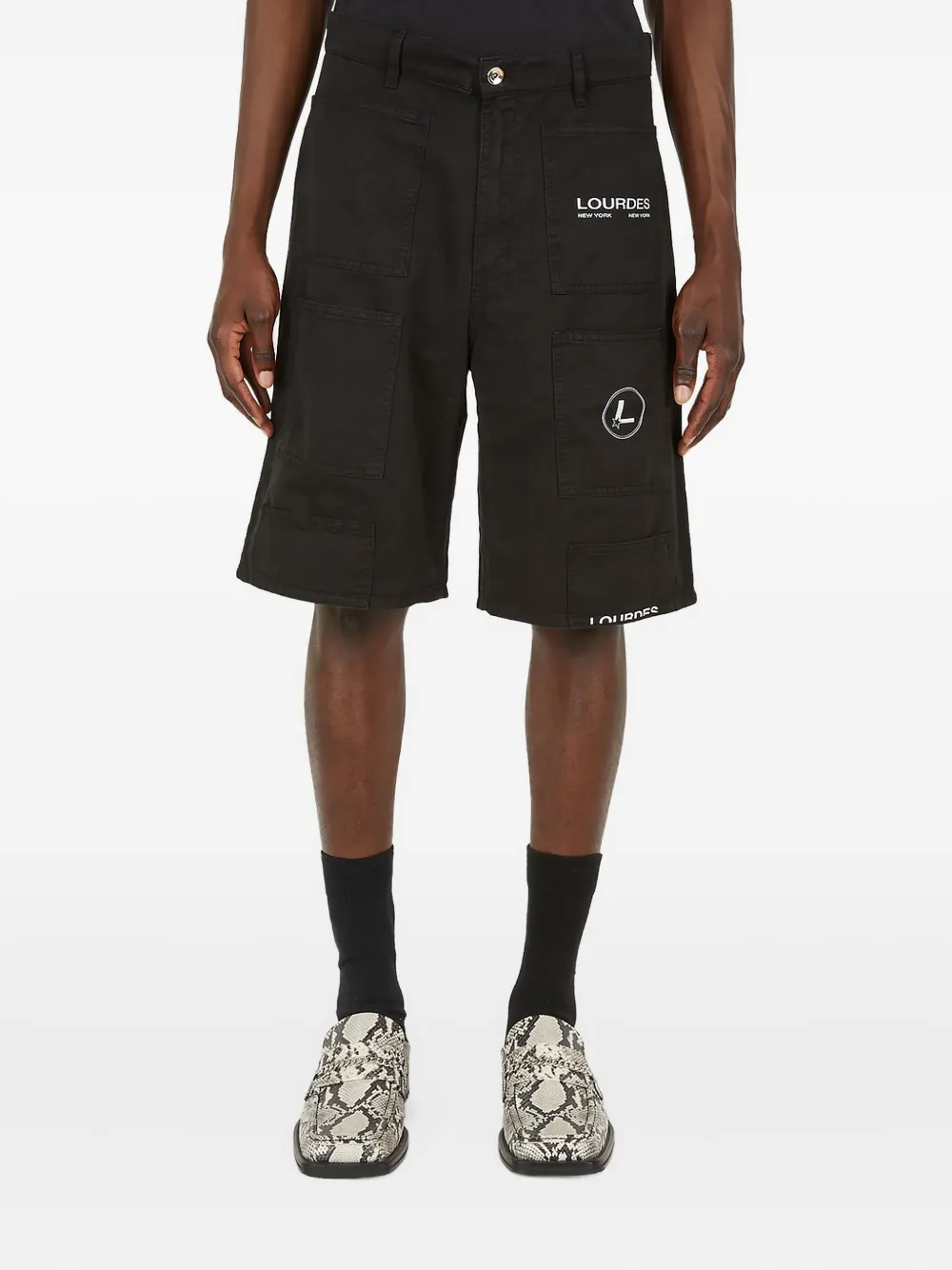 Lourdes  patch-pocket shorts | Black | Image 1