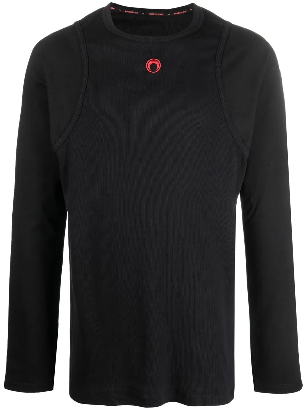 

Marine Serre embroidered-design long-sleeve top - Black