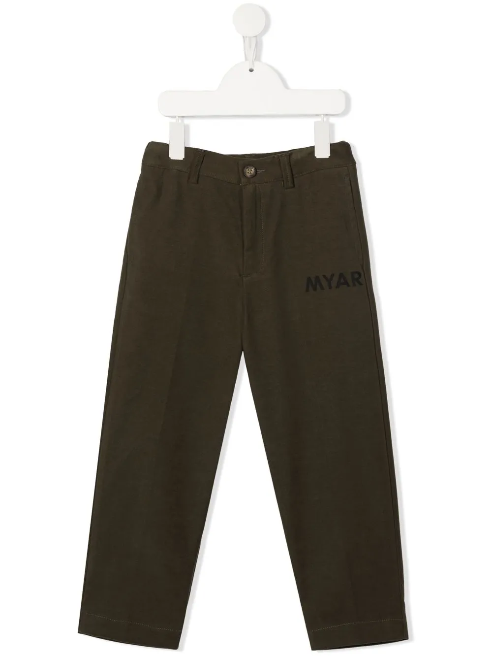 

MYAR KIDS pants con logo estampado y detallle en el bolsillo - Verde