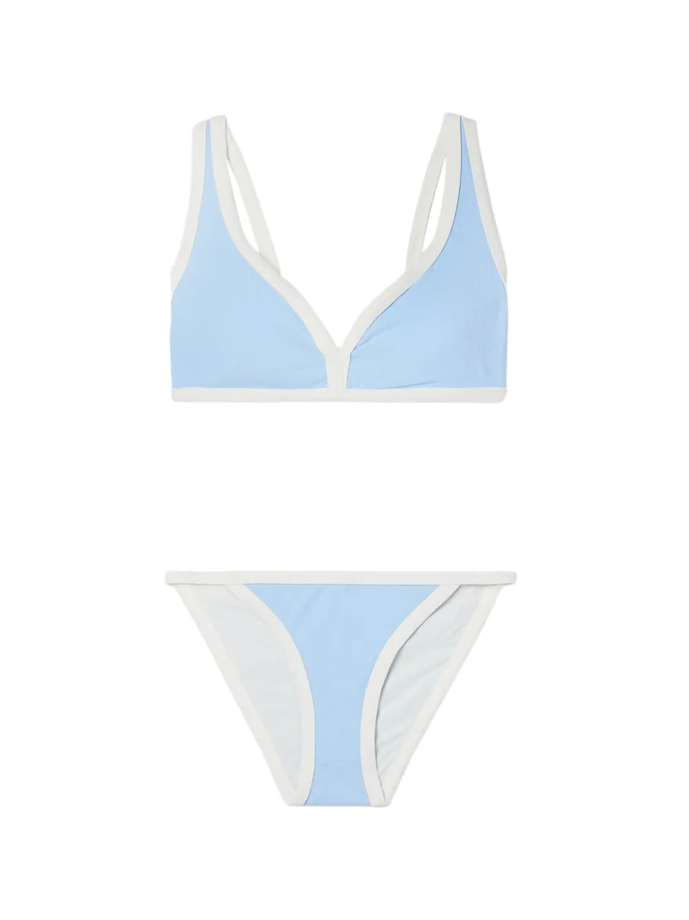 Lisa Marie Fernandez Maria low-waist piped bikini – Blue