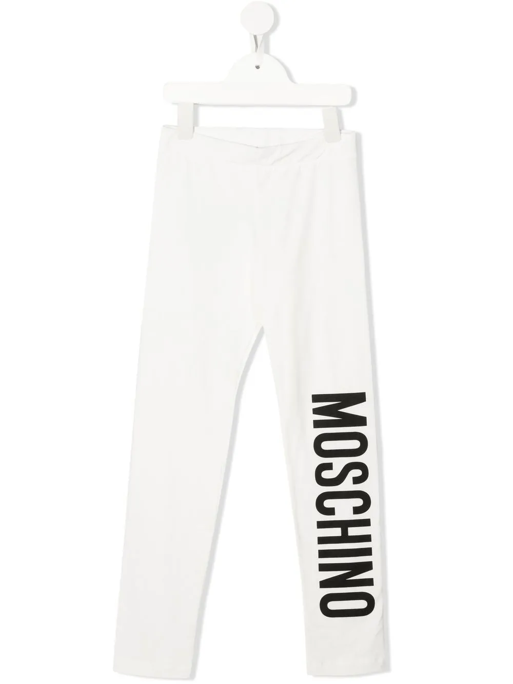 

Moschino Kids pants con logo estampado - Blanco