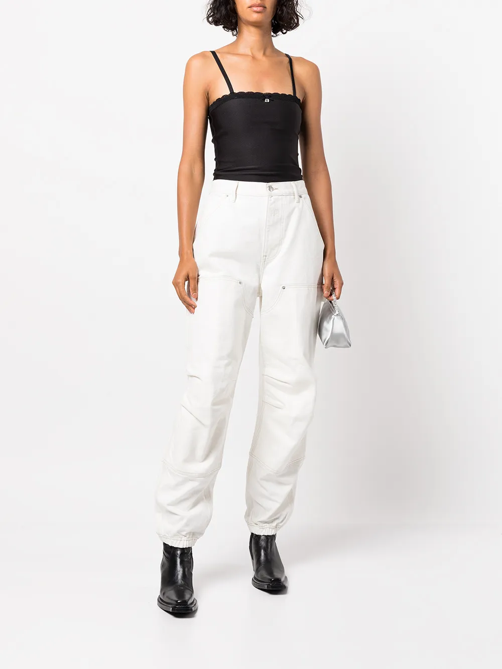 Alexander Wang highwaisted Tapered Jeans Farfetch