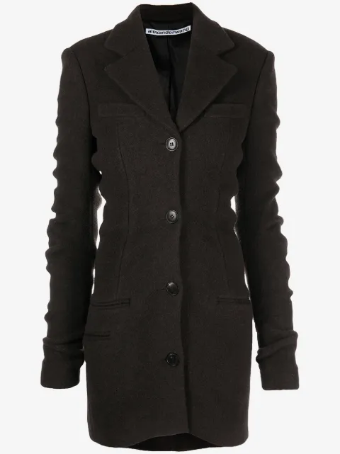 Alexander Wang ruched sleeve wool-blend jacket