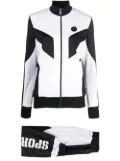 Plein Sport colour-block panelled tracksuit set - White