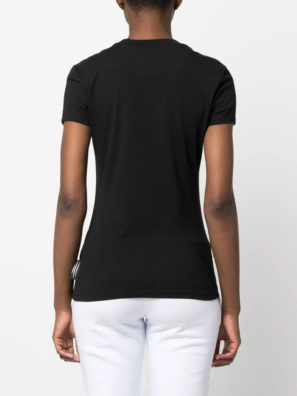 Plein Sport Logo-patch T-shirt In Black
