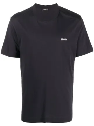 【関税&送料込】Zegna T-Shirt With Logo ZEGNA BLACK #USETHEEXISTING™ COTTON T-SHIRT | REVERSIBLE