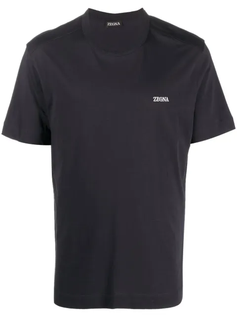 Zegna embroidered-logo cotton T-shirt