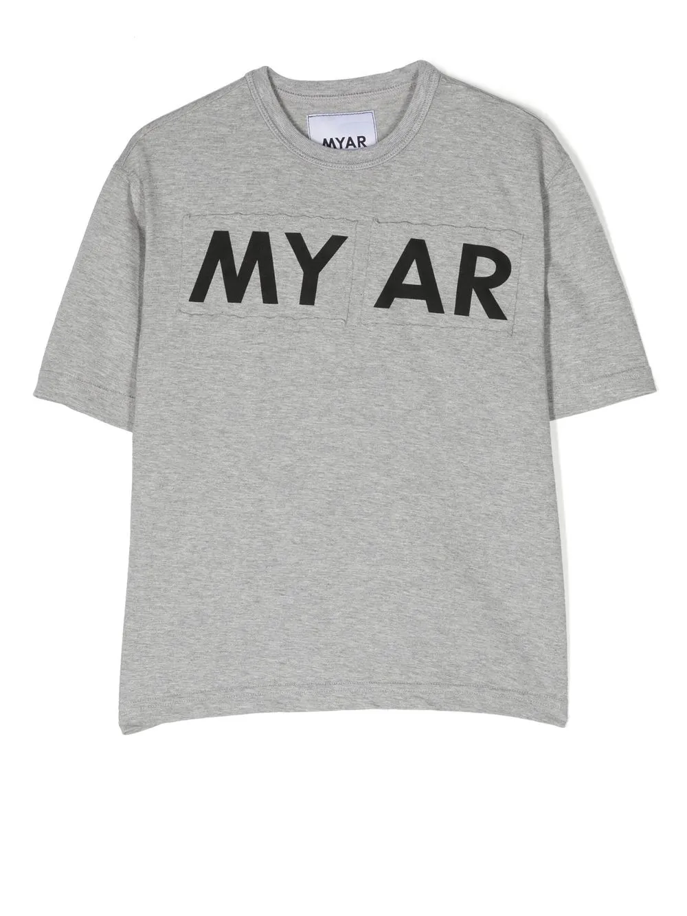 

MYAR KIDS playera con parche del logo - Gris