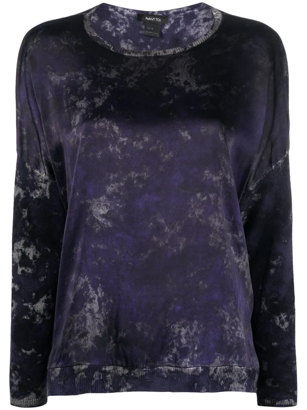 

Avant Toi marble-effect cashmere top - Purple